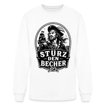 Klaus Stoertebekker Tip the Mug Pirate Legend - Men's Long Sleeve T-Shirt - white - Front