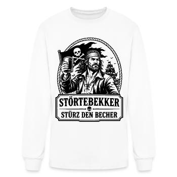 Klaus Stoertebekker Tip the Mug Pirate Legend - Men's Long Sleeve T-Shirt - white - Front