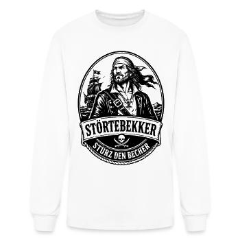 Klaus Stoertebekker Tip the Mug Pirate Legend - Men's Long Sleeve T-Shirt - white - Front