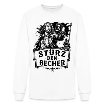 Klaus Stoertebekker Tip the Mug Pirate Legend - Men's Long Sleeve T-Shirt - white - Front