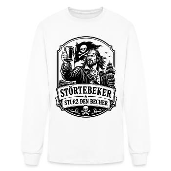 Klaus Stoertebeker Tip the Mug Pirate Legend - Men's Long Sleeve T-Shirt - white - Front