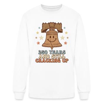 250 Years Still Cracking Up Liberty Bell - Men's Long Sleeve T-Shirt - white - Front