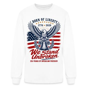 Born Of Liberty Eagle - Men's Long Sleeve T-Shirt - white - Front