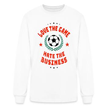Fußball Football Soccer Love Fanshirt Statement - Men's Long Sleeve T-Shirt - white - Front