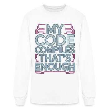 Mobile App Developer Code Compiles Mobile Coding - Men's Long Sleeve T-Shirt - white - Front