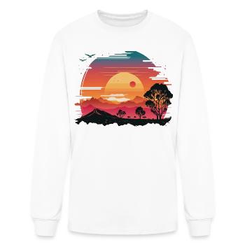 Savanna Sunset Circle - Men's Long Sleeve T-Shirt - white - Front