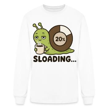 Sloading Funny Coffee Snail - Men's Long Sleeve T-Shirt - white - Front