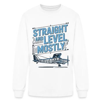 Hôtesse de l’air en droit et en niveau privé - T-shirt à manches longues Homme - blanc - Devant