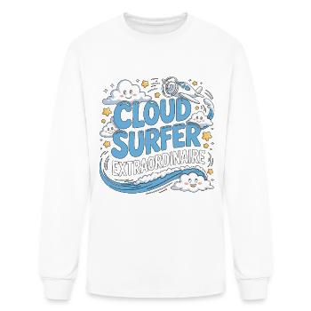 Pilote privé, Cloud Surfer, Aviation extraordinaire - T-shirt à manches longues Homme - blanc - Devant