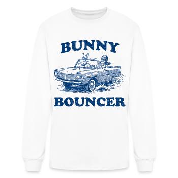 Vintage Bunny Bouncer Cool Rabbit Retro T-Shirt - Men's Long Sleeve T-Shirt - white - Front