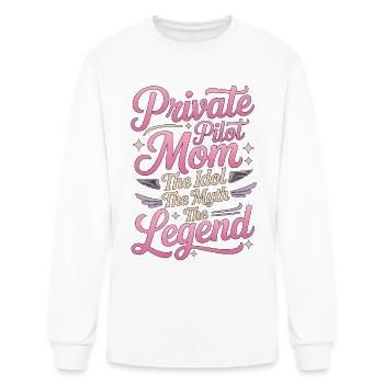 Maman pilote privé L’idole L’hôtesse de l’air - T-shirt à manches longues Homme - blanc - Devant