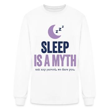 Le sommeil est un mythe T-shirt cadeau drôle pour nouveaux parents - T-shirt à manches longues Homme - blanc - Devant