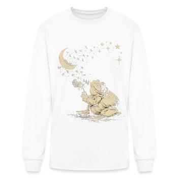 Frog Cute Dandelion Moonlit Night - Men's Long Sleeve T-Shirt - white - Front