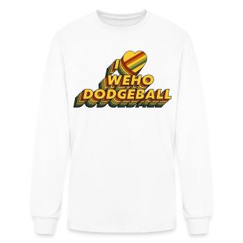  I Love WeHo Dodgeball  - Men's Long Sleeve T-Shirt - white - Front