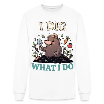 Cute Garden Mole - Gardening gifts for plant lover - Men's Long Sleeve T-Shirt - white - Front