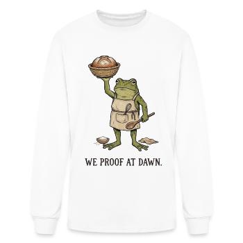 We  proof at dawn Frog Baker - Men's Long Sleeve T-Shirt - white - Front
