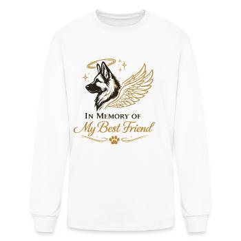In Memory Of My Best Friend German Shepherd Angel  - Men's Long Sleeve T-Shirt - white - Front
