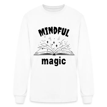 Mindful Magic Witchy Retro Black Serif - Men's Long Sleeve T-Shirt - white - Front