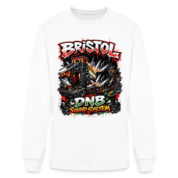 Bristol DNB Sound System Graffiti - Men's Long Sleeve T-Shirt - white - Front
