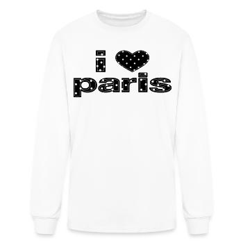 I Love Paris  - Men's Long Sleeve T-Shirt - white - Front