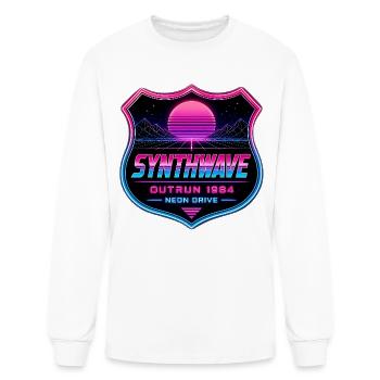 Synthwave Neon Drive 1984 - Men's Long Sleeve T-Shirt - white - Front