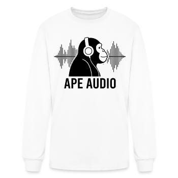 Ape Audio Wave Tee - Men's Long Sleeve T-Shirt - white - Front