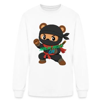 Ninja Panda Bear Mode On - Men's Long Sleeve T-Shirt - white - Front
