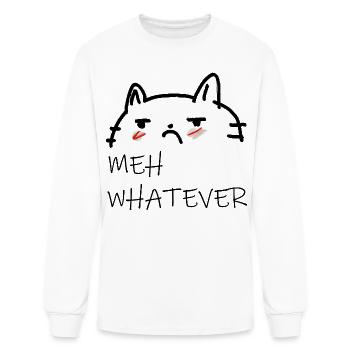 Meh Whatever - Men's Long Sleeve T-Shirt - white - Front