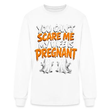 Pregnant Wife Ghosts Tee - Men's Long Sleeve T-Shirt - white - Front