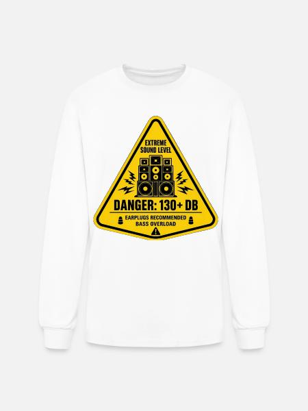 Extreme Audio Warning Sign - Men's Long Sleeve T-Shirt - white