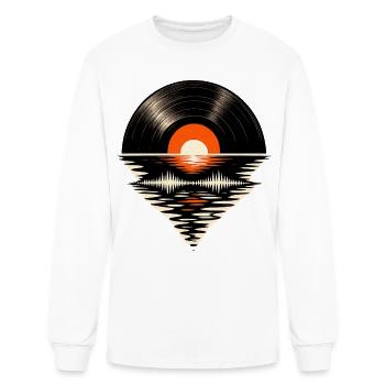 Vinyl Sunset Soundwave - Men's Long Sleeve T-Shirt - white - Front