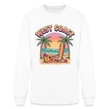 West-Coast-Surf-Vibe-Retro-California-Beach-Sun - Men's Long Sleeve T-Shirt - white - Front