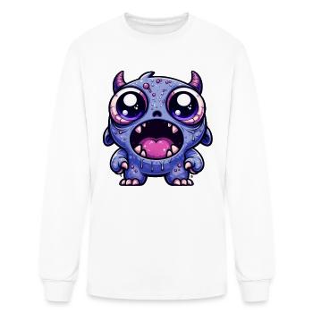 Hyped Monsters Shock and Awe - Men's Long Sleeve T-Shirt - white - Front