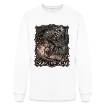 Escape From Decay Skeleton Cyclist - Men's Long Sleeve T-Shirt - white - Front