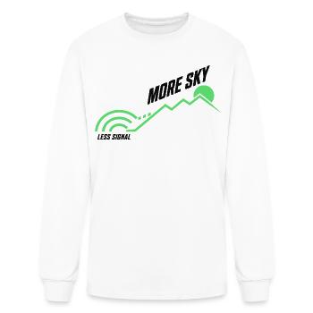 Less Signal More Sky – Outdoor Adventure - Men's Long Sleeve T-Shirt - white - Front