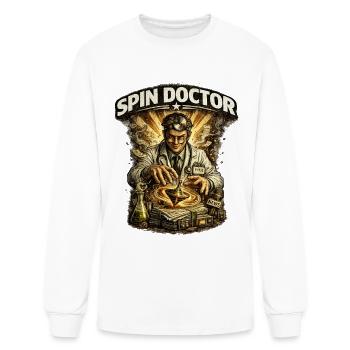 Spin Doctor Vintage Political Satire - Men's Long Sleeve T-Shirt - white - Front