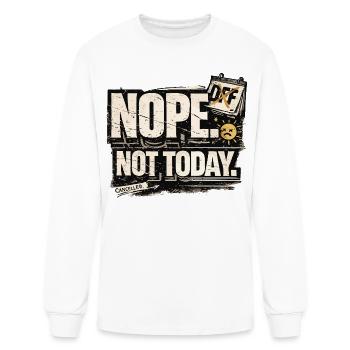 Funny Sarcastic Day Off Cancelled Mood T-Shirt - Men's Long Sleeve T-Shirt - white - Front