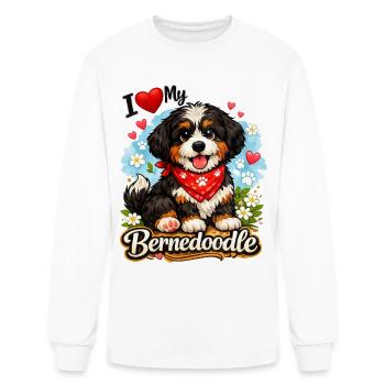 bernedoodle - Men's Long Sleeve T-Shirt - white - Front