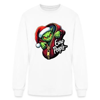 Green Christmas Mischief Hoodie - Men's Long Sleeve T-Shirt - white - Front