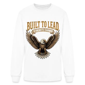 Built To Lead Eagle Vintage Strength T-Shirt - Men's Long Sleeve T-Shirt - white - Front