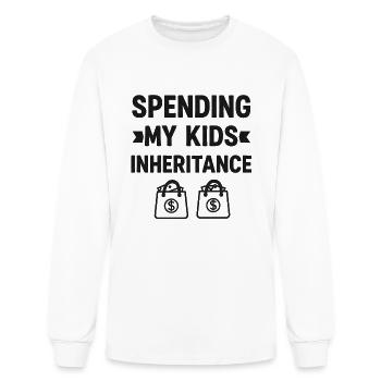 Spending My Kids Inheritance - Men's Long Sleeve T-Shirt - white - Front