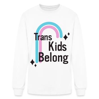 Trans Kids Belong - Men's Long Sleeve T-Shirt - white - Front
