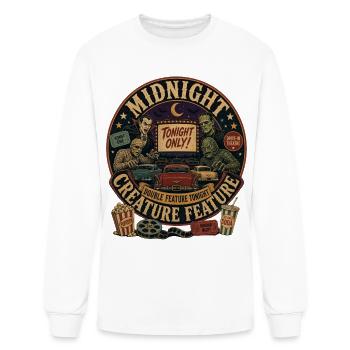 Vintage Creature Feature Horror Drive-In Theater - Men's Long Sleeve T-Shirt - white - Front