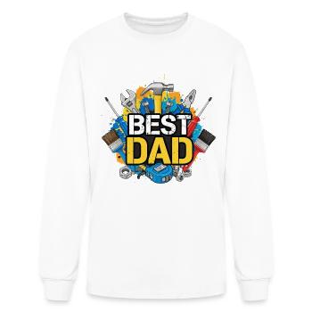 BEST DAD Handyman Tools - Men's Long Sleeve T-Shirt - white - Front
