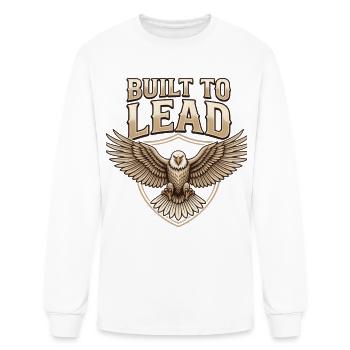 Built to Lead Eagle Badge - Men's Long Sleeve T-Shirt - white - Front
