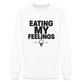 Eating My Feelings - Men's Long Sleeve T-Shirt - white - Front