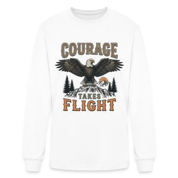 Courage Takes Flight Eagle - Men's Long Sleeve T-Shirt - white - Front