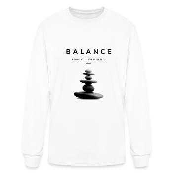 Balance Stone Stack - Men's Long Sleeve T-Shirt - white - Front