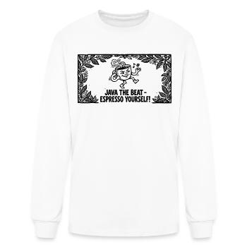 Java The Beat Espresso Yourself - Men's Long Sleeve T-Shirt - white - Front