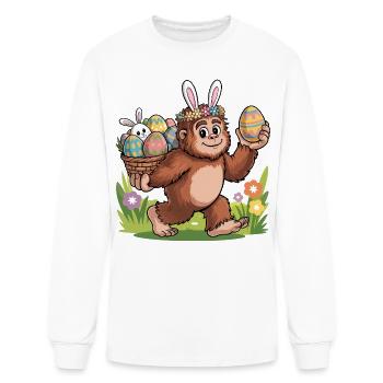 Cute Happy Easter Bunny Egg Hunt Squad - Men's Long Sleeve T-Shirt - white - Front